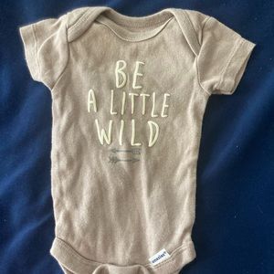 Gerber newborn onesie “be a little wild”